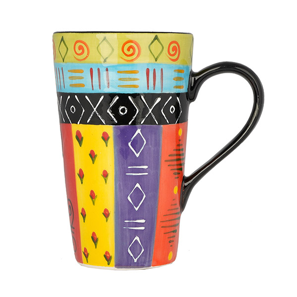 Teebecher XL 400ml MULTICOLOURED ETHNIC, Keramik Kapula
