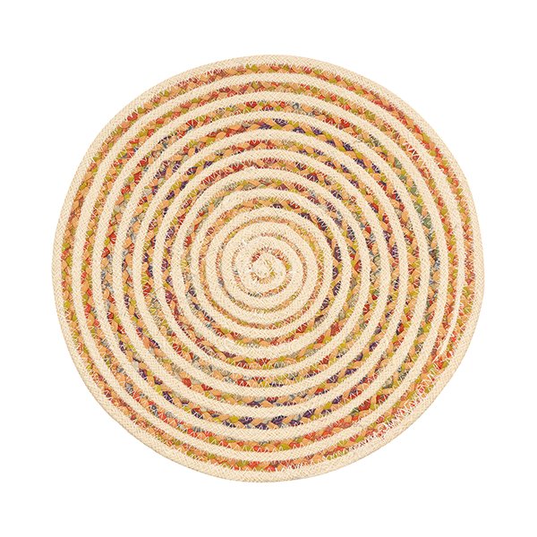 Tischset 38cm COLOURED RONDA, Jute