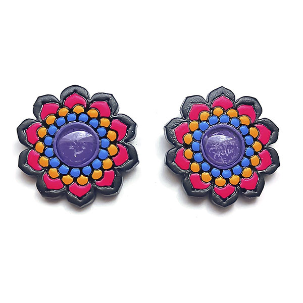 Ohrstecker BLÜTEN FREUDE bunt, Flaschenkürbis