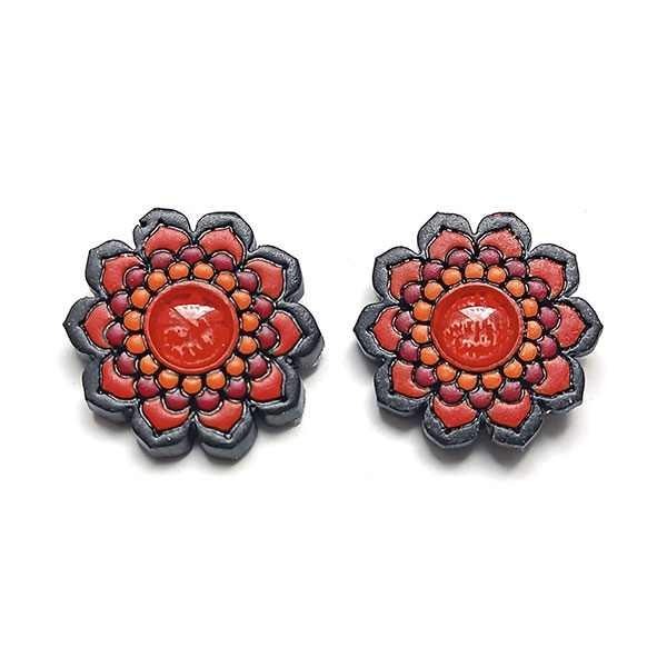 Ohrstecker BLÜTEN FREUDE orange, Flaschenkürbis