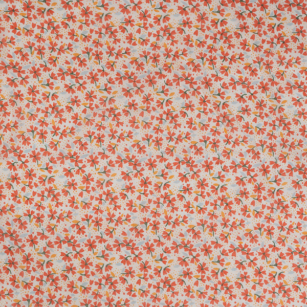Schal CORAL FLOWER, 200x100cm, 100 % Baumwolle (Bio), handgemacht