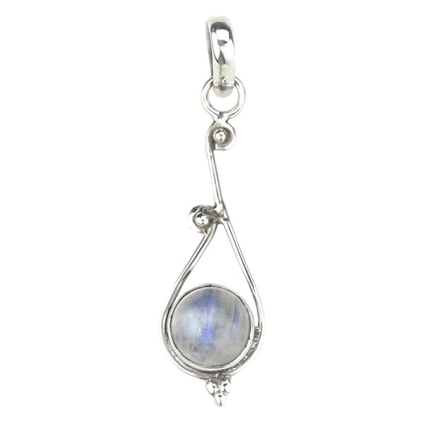Anhänger Ranke mit Mondstein, Silber