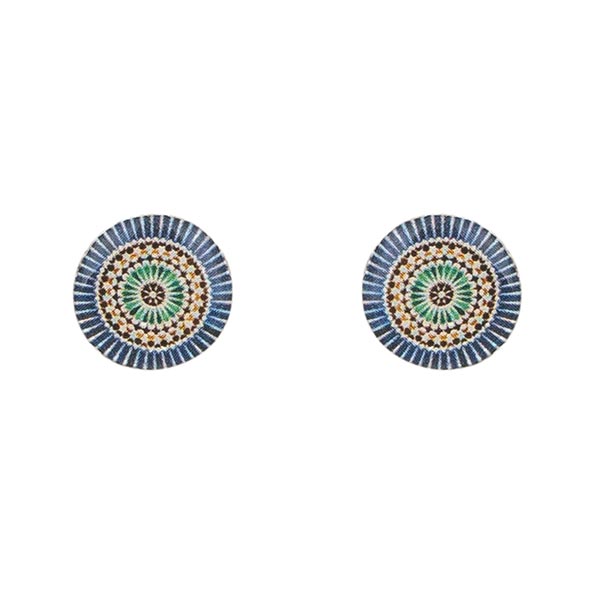 Ohrstecker blaues Mosaik, Fliese