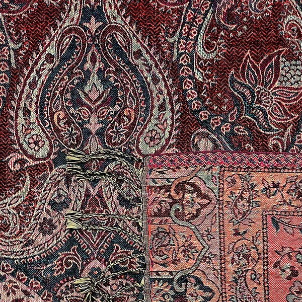 Wollschal PAISLEY, rot-blau, 180x70 cm, 100 % Wolle / CONTIGO Fairtrade Onlineshop