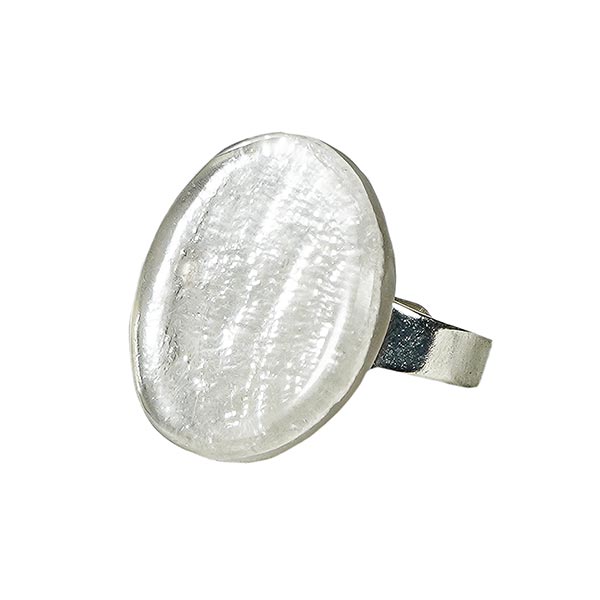 Ring oval, natur, Capiz