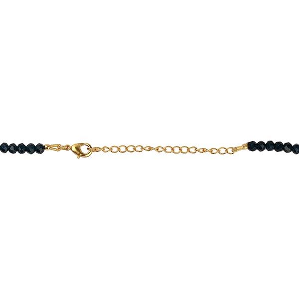 Halskette BEADS dunkelblau, 22K vergoldet / CONTIGO Fairtrade Onlineshop