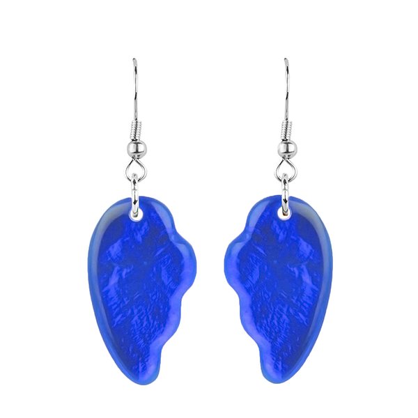 Ohrringe WING saphir blau, Capiz Ohrringe WING saphir blau, Capiz