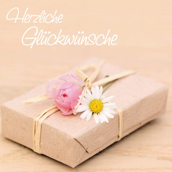 Grußkarte S Herzliche Glückwünsche