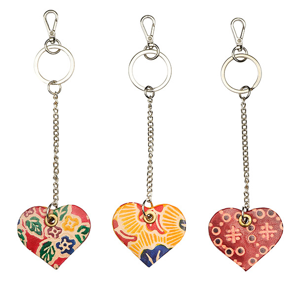 Schlüsselanhänger Herz SUNDRA (Stückpreis) Ziegenleder