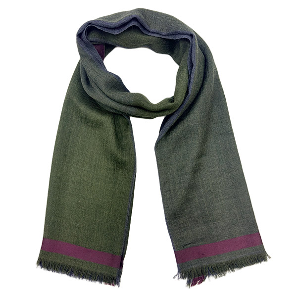 Webschal TARTAN, blau-grün, 180x70 cm, 85 % Wolle, 15%Seide / CONTIGO Fairtrade Onlineshop