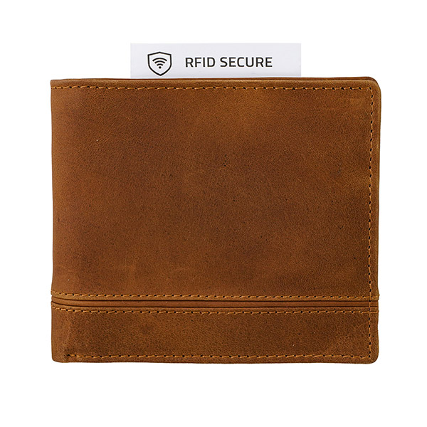 Börse Vintage CITY braun RFID secure, Rindsleder / CONTIGO Fairtrade Onlineshop