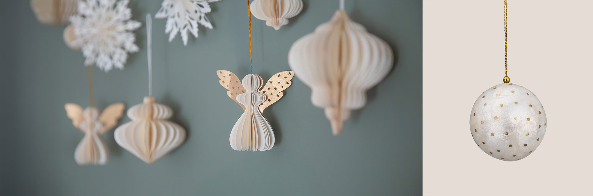 Nachhaltige Weihnachtsdekoration Origami Baumschmuck von CONTIGO Fairtrade Onlineshop