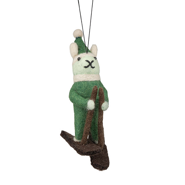 Dekoanhänger APRES-SKI MAUS, Wollfilz / CONTIGO Fairtrade Onlineshop