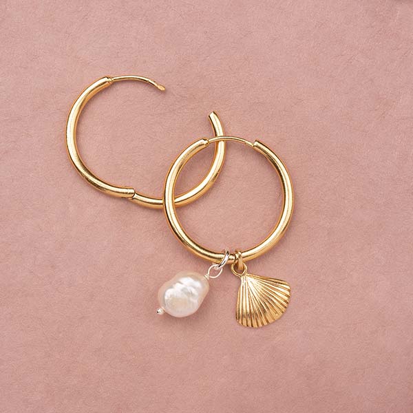 Anhänger, Muschel, Mix&Match, 22K vergoldet / CONTIGO Fairtrade Onlineshop
