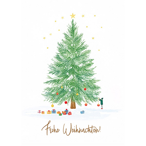 Grußkarte M Riesen Weihnachtsbaum / CONTIGO Fairtrade Onlineshop