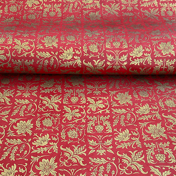 LOKTA Papierbogen, handgemacht, EDEN, rot-gold