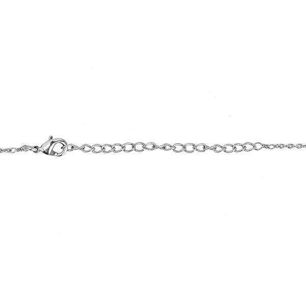 Halskette, Basic, Mix&Match, 50 +5 cm, versilbert / CONTIGO Fairtrade Onlineshop