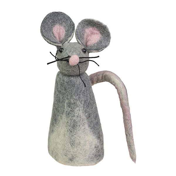 Eierwärmer MAUS grau Wollfilz / CONTIGO Fairtrade Onlineshop