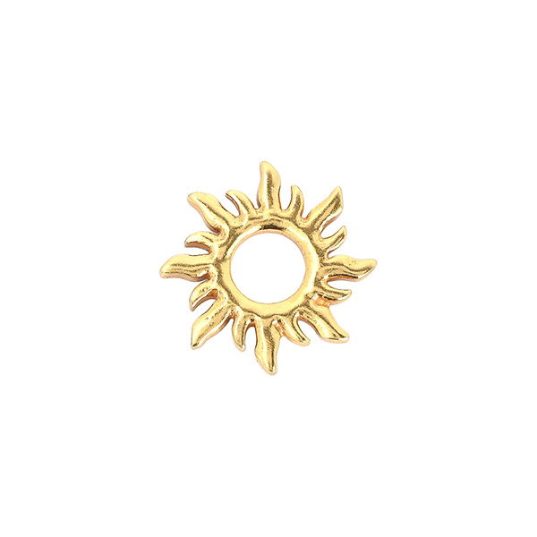 Anhänger, Sonne, rund, Mix&Match, 22K vergoldet / CONTIGO Fairtrade Onlineshop