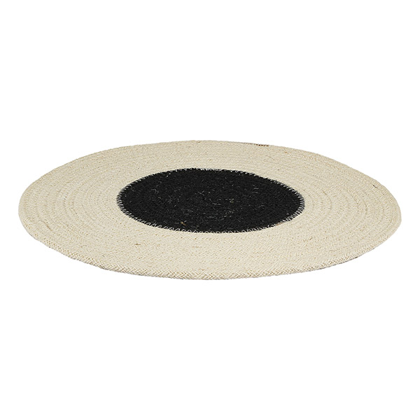 Tischset 38cm BLACK and WHITE, Jute / CONTIGO Fairtrade Onlineshop
