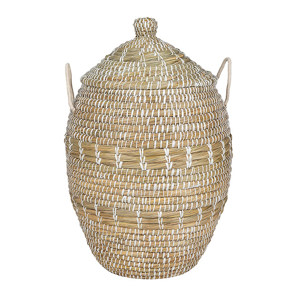 Wäschekorb 55cm KHULNA plus Deckel, Kaisagras / CONTIGO Fairtrade Onlineshop