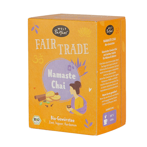 Gewürztee Namaste Chai BIO  Teebeutel 20x1,4g / CONTIGO Fairtrade Onlineshop