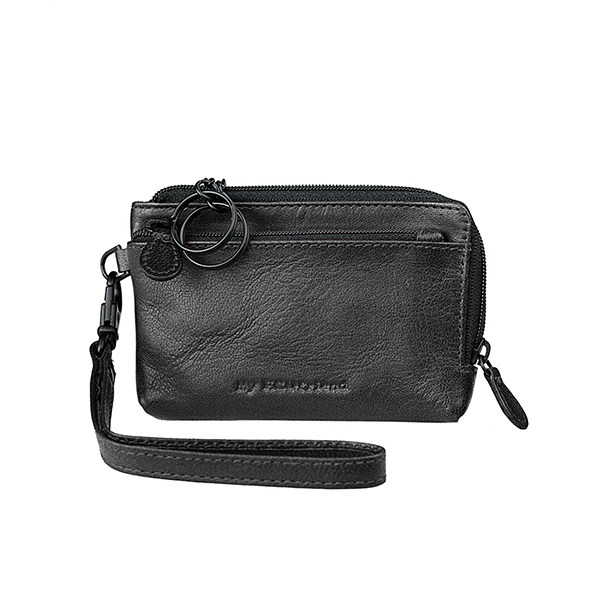 Schlüsseltasche SPORTY schwarz, Ziegenleder