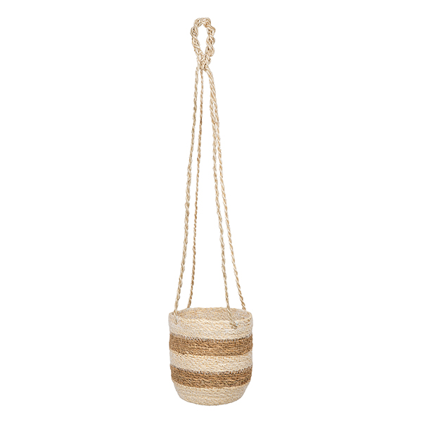 Blumenampel Hängekorb 18cm TWO TONE, Jute