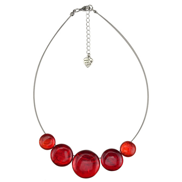 Kette STRING, rubinrot, Capiz