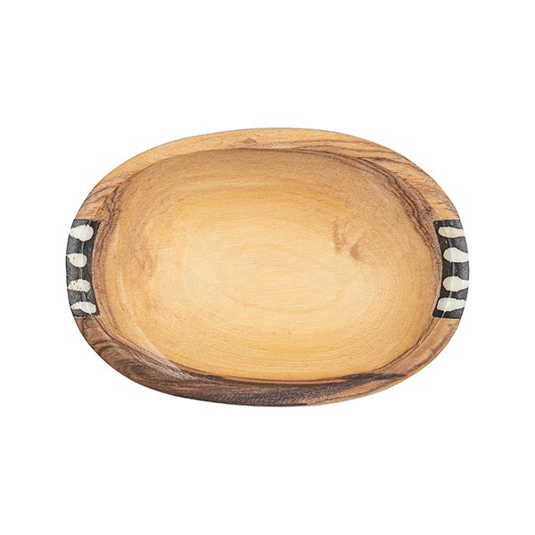 Schale oval 10x7cm BONE, Olivenholz