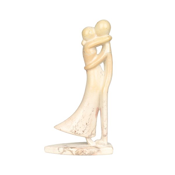 Figur LOVELY COUPLE 20cm natur, Speckstein