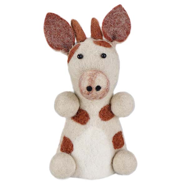 Eierwärmer KUH beige-rotbraun, Wollfilz / CONTIGO Fairtrade Onlineshop