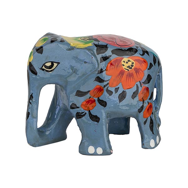 Figur ELEFANT 5x6cm Kaschmir, versch. Designs, Pappmaché (Stück) / CONTIGO Fairtrade Onlineshop
