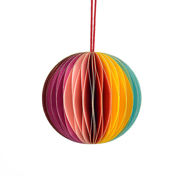 Papierdeko Origami 9 cm RAINBOW BOWL, bunt, FSC Papier / CONTIGO Fairtrade Onlineshop