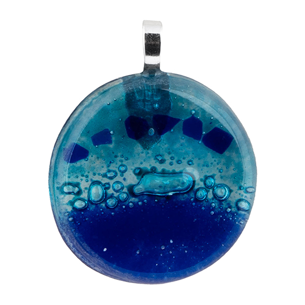 Anhänger LA VIDA Blautöne, Glas
