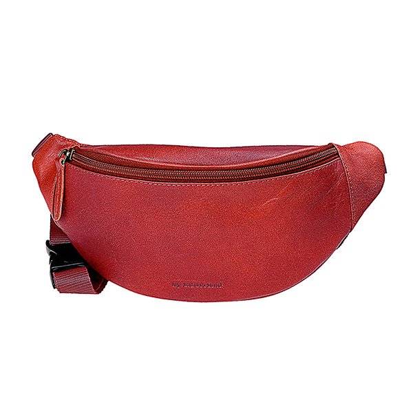 Gürteltasche SPORTY rot, Ziegenleder