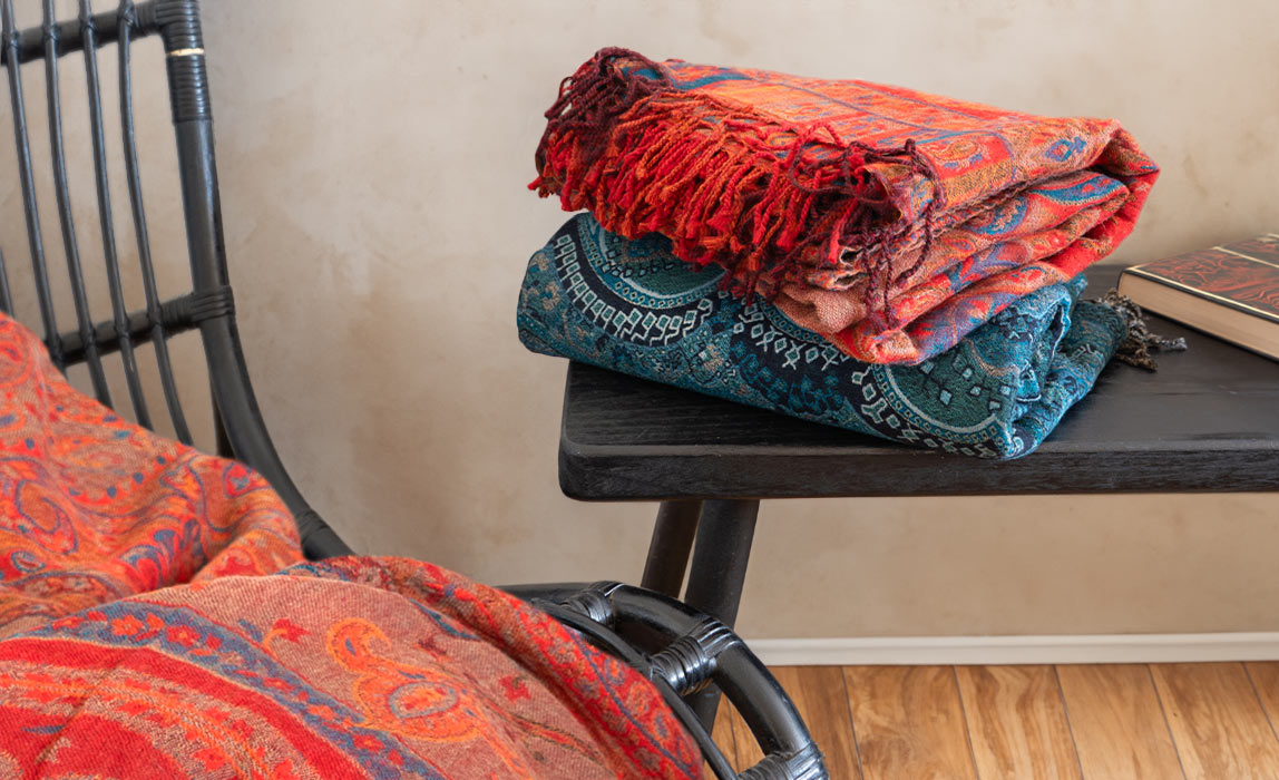 Fairtrade Paisley Wolldecken von CONTIGO Fairtrade Onlineshop