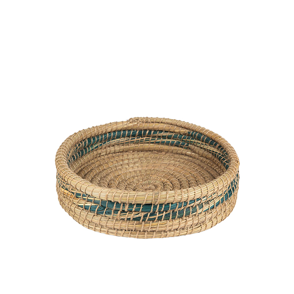 Tablett 27cm TEAL MELANGE rund, Kaisagras