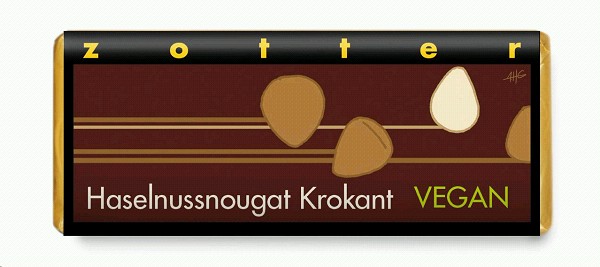 Zotter - Haselnussnougat Krokant 70g BIO, vegan