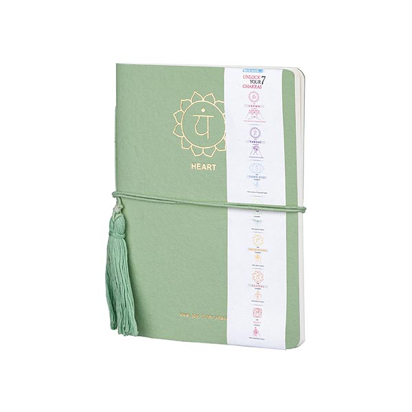 Notizbuch Chakra 18x13cm HEART, Recyclingpapier handgeschöpft / CONTIGO Fairtrade Onlineshop