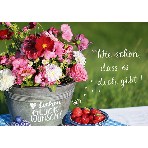 Grußkarte M Schön, dass es dich gibt