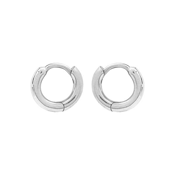 Ohrringe Creole, Mix&Match, mini 1 cm, versilbert