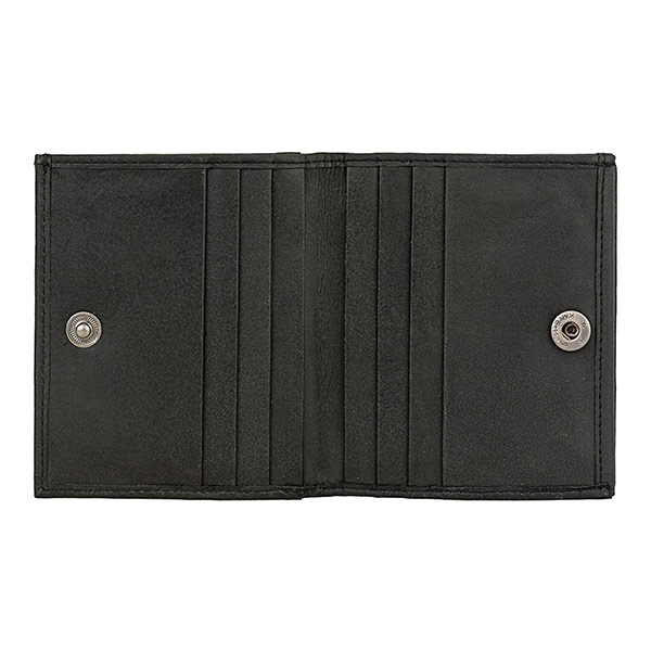Börse VIENNA 9x10cm Vintage-schwarz RFID-secure, Rindsleder / CONTIGO Fairtrade Onlineshop