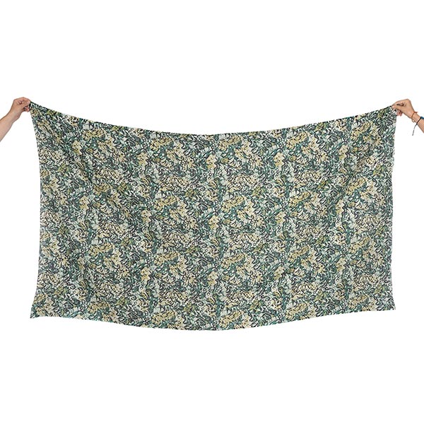 Schal GREEN SEA, 200x100cm, 100 % Baumwolle (Bio), handgemacht