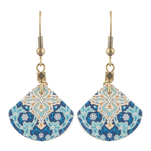 Ohrringe Tropfen breit BLUE LAGUNE, Fliese