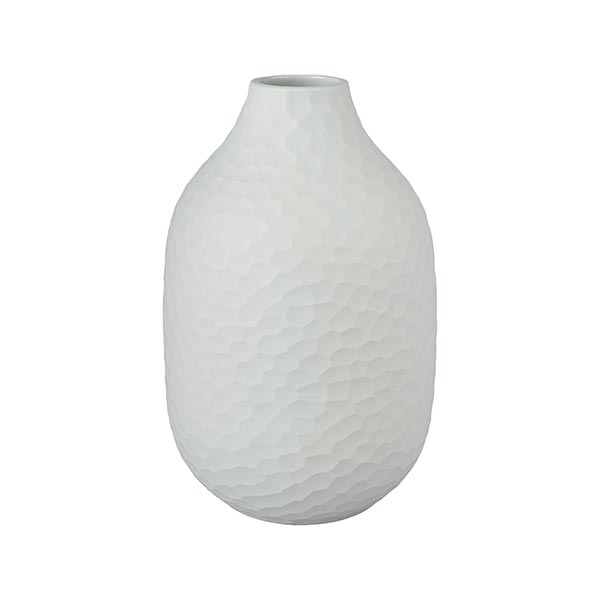 Vase ADAM 23 cm, weiß, handgearbeitete Keramik