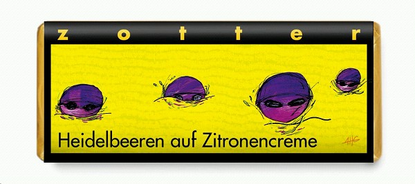 Zotter - Heidelbeeren auf Zitronencreme 70g BIO