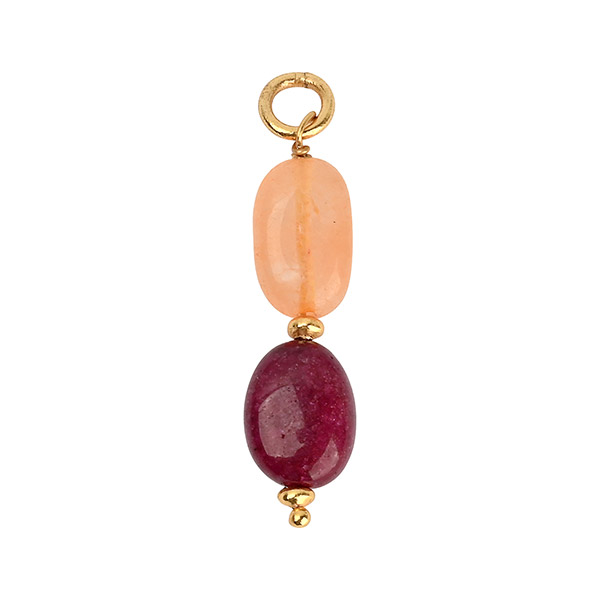 Anhänger, Peach/Pink, Mix&Match, 22K vergoldet / CONTIGO Fairtrade Onlineshop