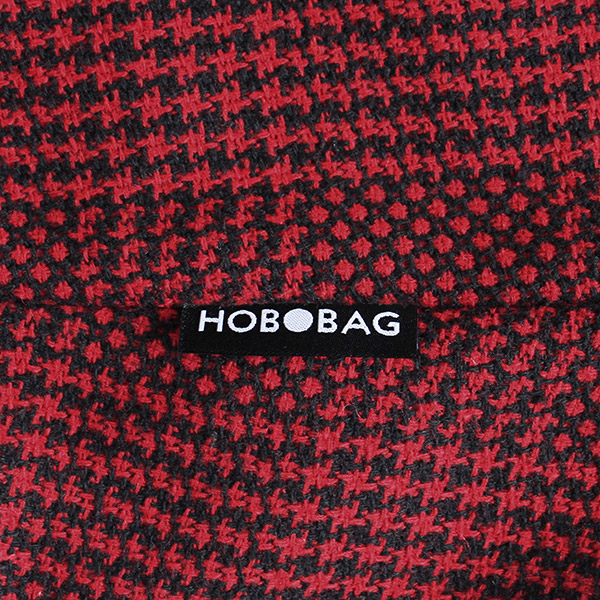 Tasche HOBOBAG KENSINGTON, rot-schwarz Tweed, Wollmix / CONTIGO Fairtrade Onlineshop