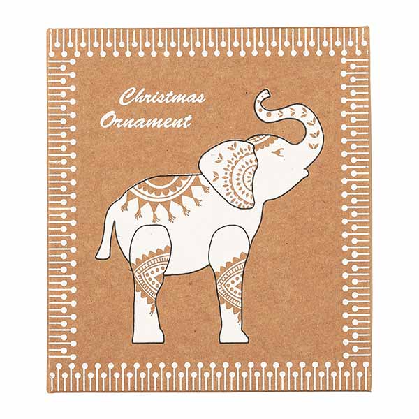 Hampelfigur Elefant weiß-gold, MDF / CONTIGO Fairtrade Onlineshop